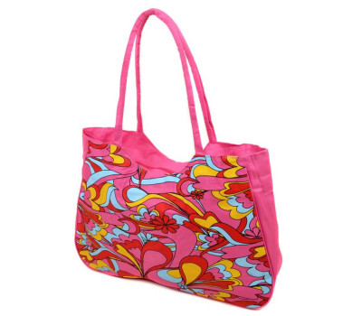 Сумка Жіноча Пляжна текстиль Podium /1323 pink Podium