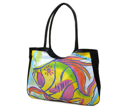 Сумка Жіноча Пляжна текстиль Podium 1329 black Podium