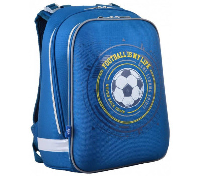 Шкільний каркасний рюкзак 1 Вересня 29х38х15 см 16 л для хлопчиків H-12 Football (554593)