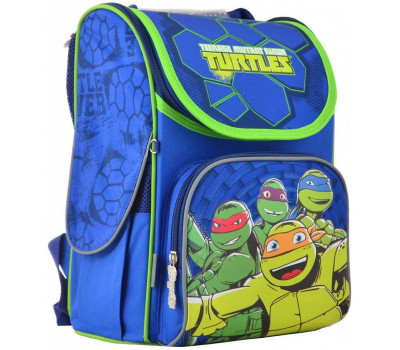 Шкільний каркасний рюкзак 1 Вересня 26х34х14 см 12 л для хлопчиків H-11 Turtles (555120)