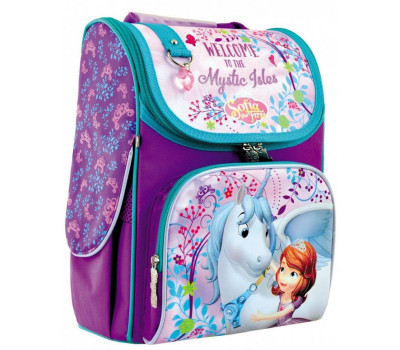 Шкільний каркасний рюкзак 1вересня 12 л для дівчаток H-11 «Sofia» (556150)
