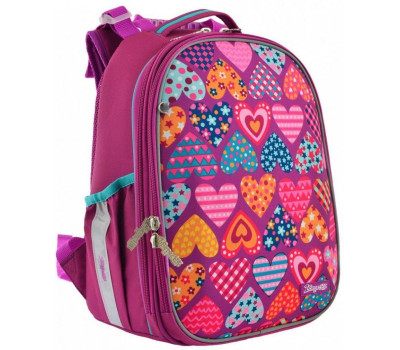 Шкільний каркасний рюкзак 1 Вересня H-25 «Heart puzzle» 15 л (556207)