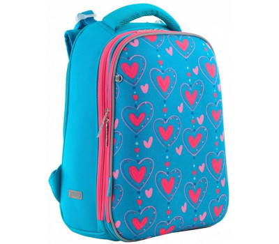 Шкільний каркасний рюкзак 1 Вересня H-12 «Romantic hearts» 16,5 л (556034)