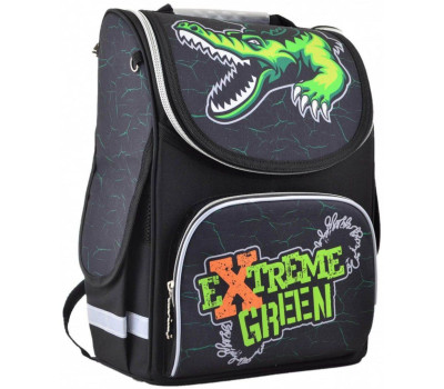 Шкільний каркасний рюкзак Smart 26х34х14 см 12 л для хлопчиків PG-11 Extreme green (554541)