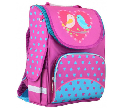 Шкільний каркасний рюкзак Smart 26х34х14 см 12 л для дівчаток PG-11 Birdies (554468)
