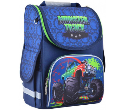 Шкільний каркасний рюкзак Smart 26х34х14 см 12 л для хлопчиків PG-11 Monster truck (554523)