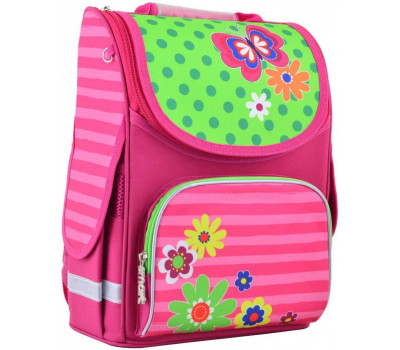Шкільний каркасний рюкзак Smart 26х34х14 см 12 л для дівчаток PG-11 Flowers (554511)