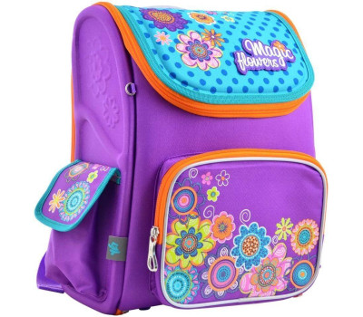 Шкільний каркасний ранець YES SCHOOL 28х35х14 см 14 л для дівчаток H-17 Flowers (555102)