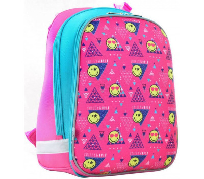 Шкільний каркасний рюкзак YES SCHOOL 29х38х15 см 16 л для дівчаток H-12 Smiley (554497)