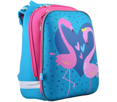 Шкільний каркасний рюкзак YES SCHOOL 29х38х15 см 16 л для дівчаток H-12 Flamingo (554501)