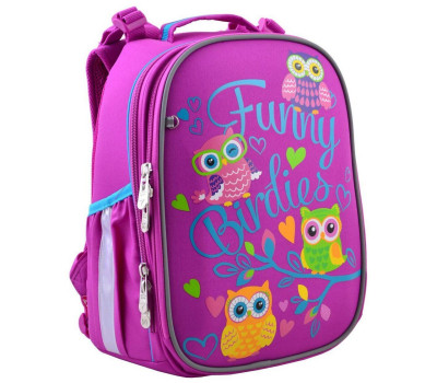 Шкільний каркасний рюкзак YES H-25 «Funny Birdies» 15 л (556189)
