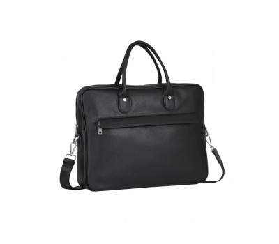 Черная кожаная мужская сумка Tiding Bag A25-17611A