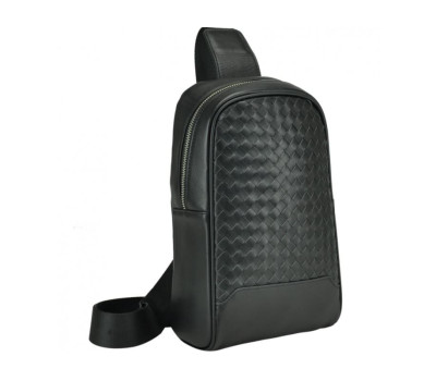 Черный кожаный мужской мессенджер Tiding Bag B3-1700A