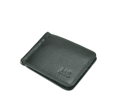 Чорний шкіряний затискач для грошейTiding Bag TR876-77A