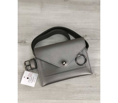 Стильна жіноча сумка на пояс Moris металік WeLassie