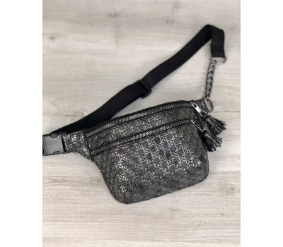 Стильна сумочка на пояс Елен срібло WeLassie