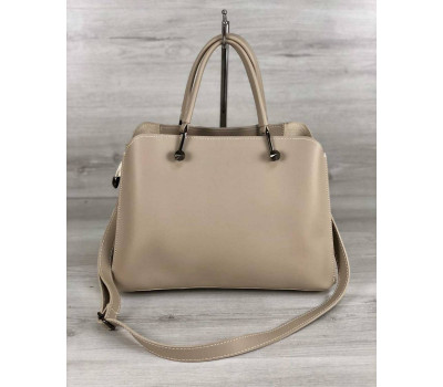 Стильна жіноча сумка Іларія кремового кольору WeLassie