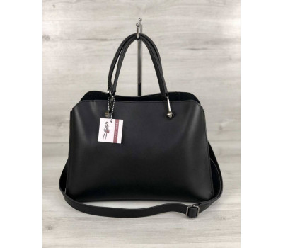 Стильна жіноча сумка Іларія чорного кольору WeLassie