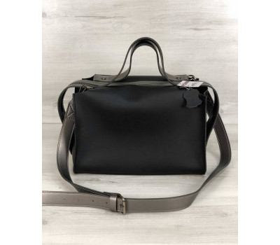 2в1 Стильна жіноча сумка Маліка чорного кольору WeLassie