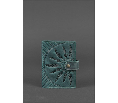 Жіноча шкіряна обкладинка для паспорта 3.0 Інді зелена - BN-OP-3-iz-ls BlankNote