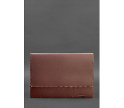 Шкіряна жіноча папка для документів А4 (на магнітах) бордова - BN-DC-1-vin BlankNote