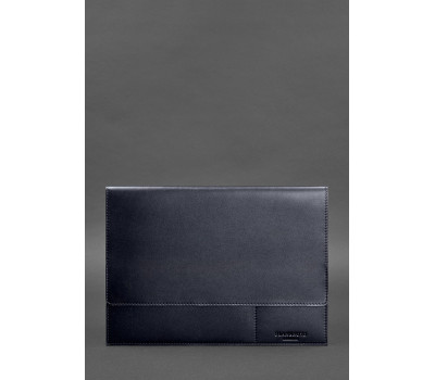 Шкіряна папка для документів А4 (на магнітах) темно-синя - BN-DC-1-navy-blue BlankNote