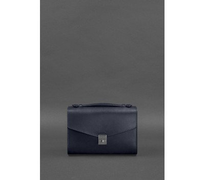 Жіноча шкіряна сумка-кроссбоді Lola темно-синя - BN-BAG-35-navy-blue BlankNote