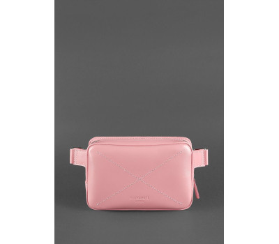 Шкіряна жіноча поясна сумка Dropbag Mini рожева - BN-BAG-6-pink BlankNote