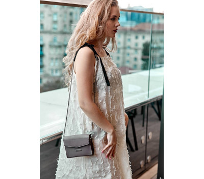 Женская кожаная сумка поясная/кроссбоди Mini темно-бежевая - BN-BAG-38-2-beige BlankNote