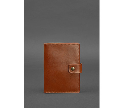 Шкіряна обкладинка для паспорта 5.0 (з віконцем) світло-коричнева - BN-OP-5-k BlankNote