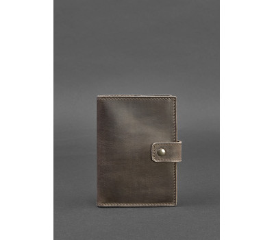 Шкіряна обкладинка для паспорта 5.0 (з віконцем) темно-коричнева - BN-OP-5-o BlankNote