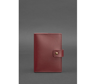 Жіноча шкіряна обкладинка для паспорта 5.0 (з віконцем) бордова Краст - BN-OP-5-vin BlankNote