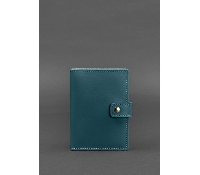 Шкіряна обкладинка для паспорта 5.0 (з віконцем) зелена - BN-OP-5-malachite BlankNote