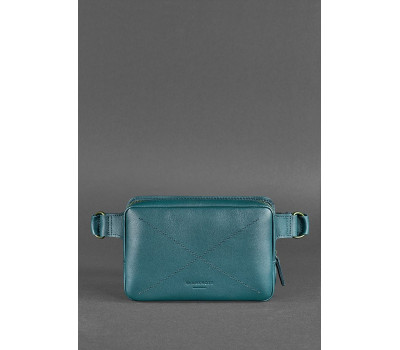 Шкіряна жіноча поясна сумка Dropbag Mini зелена - BN-BAG-6-mal BlankNote