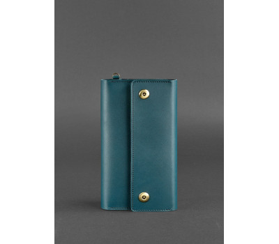 Шкіряний жіночий клатч-органайзер (Тревел-кейс) 5.0 зелений - BN-TK-5-malachite BlankNote