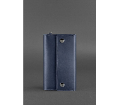 Шкіряний клатч-органайзер (Тревел-кейс) 5.0 Темно-синій - BN-TK-5-navy-blue BlankNote