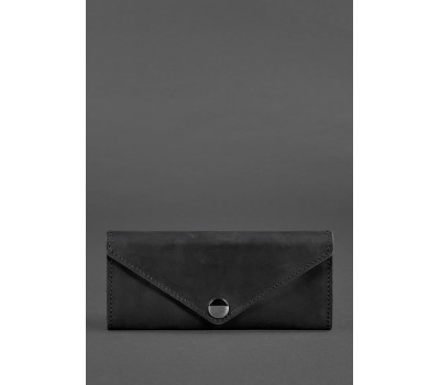 Женский кожаный кошелек Керри 1.0 черный Crazy Horse - BN-W-1-g-kr BlankNote