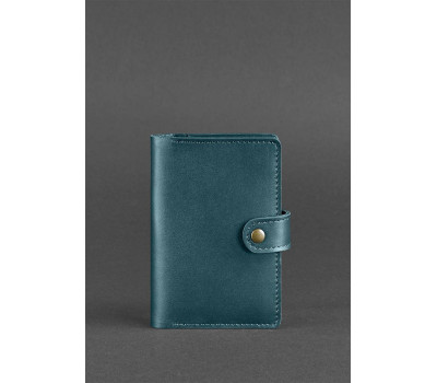 Жіноча шкіряна обкладинка для паспорта 3.0 зелена - BN-OP-3-malachite BlankNote