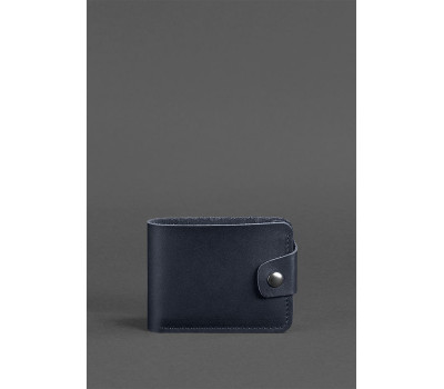 Шкіряне портмоне 4.3 темно-синє - BN-PM-4-3-navy-blue BlankNote