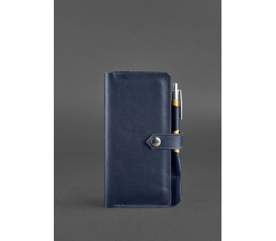 Шкіряний тревел-кейс 4.0 Темно-синій - BN-TK-4-navy-blue BlankNote