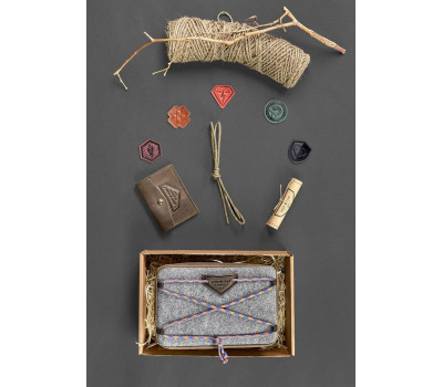 Дитячий набір аксесуарів скаута для хлопчиків, коричневий - BN-set-access-35 BlankNote