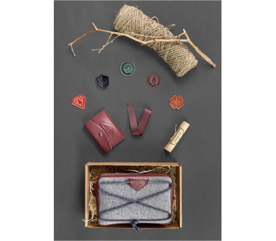 Дитячий набір аксесуарів скаута для дівчаток, бордовий - BN-set-access-37 BlankNote