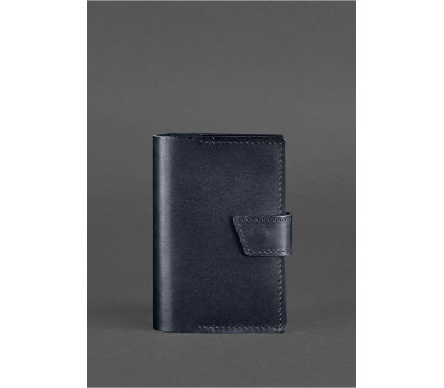 Шкіряна обкладинка для паспорта 4.0 темно-синя - BN-OP-4-navy-blue BlankNote