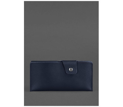 Шкіряне портмоне-купюрник 8.0 темно-синє - BN-PM-8-navy-blue BlankNote