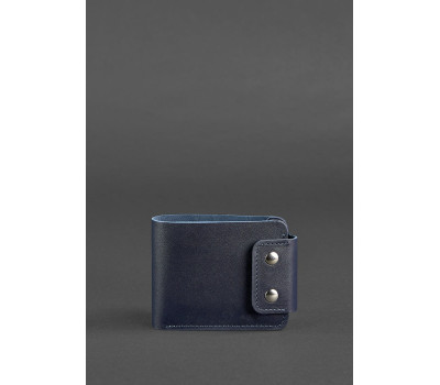 Чоловіче шкіряне портмоне Zeus 9.0 темно-синє - BN-PM-9-navy-blue BlankNote