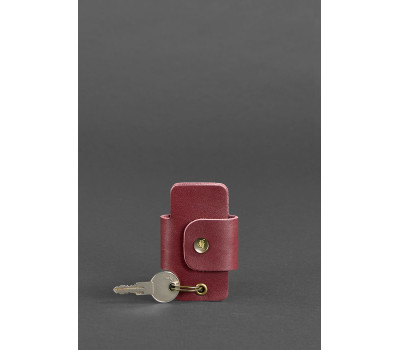 Шкіряна жіноча ключниця смарт-кейс 4.0 бордова - BN-KL-4-vin BlankNote