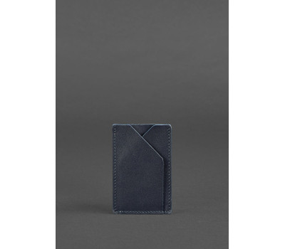 Шкіряний кард-кейс 8.0 темно-синій - BN-KK-8-navy-blue BlankNote