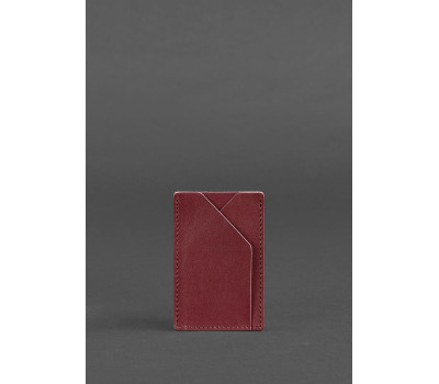 Жіночий шкіряний кард-кейс 8.0 бордовий - BN-KK-8-vin BlankNote