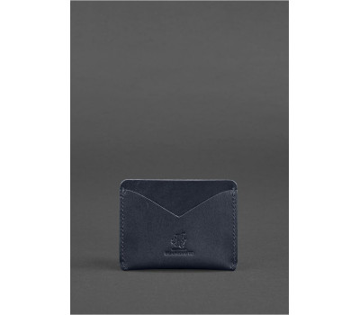 Шкіряна візитниця 5.0 темно-синя - BN-KK-5-navy-blue BlankNote