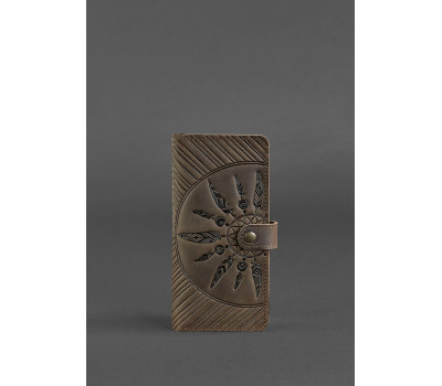 Шкіряне жіноче портмоне 7.0 Інді темно-коричневе - BN-PM-7-o-ls BlankNote